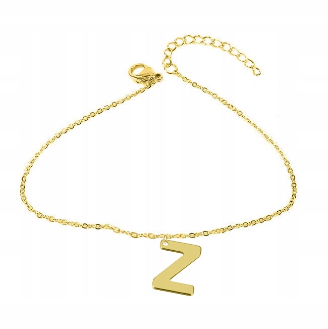 

Bransoletka Złota Mini Litera Literka Z Stal 316L