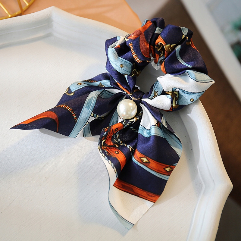 Gumka do włosów apaszka frotka scrunchie z perłą Marka Inna marka