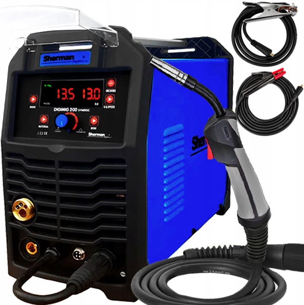 INVERTOROVÁ ZVÁRAČKA SHERMAN MIG 200 SYNERGIA MAG MMA TIG 200A 230V VRD ...