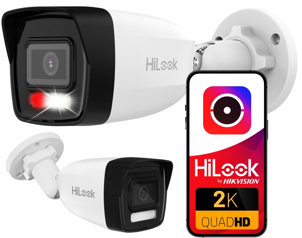 4MPx Ip kamera 2K+ Externá HiLook od Hikvision Mikrofón PoE Smart Light