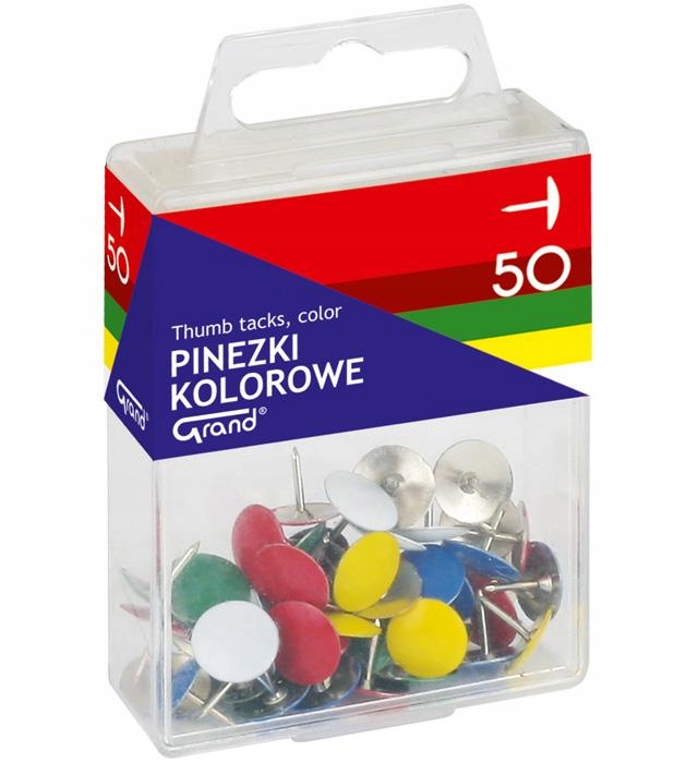 

Pinezki Grand plastik op.50szt. kolor 110-1115