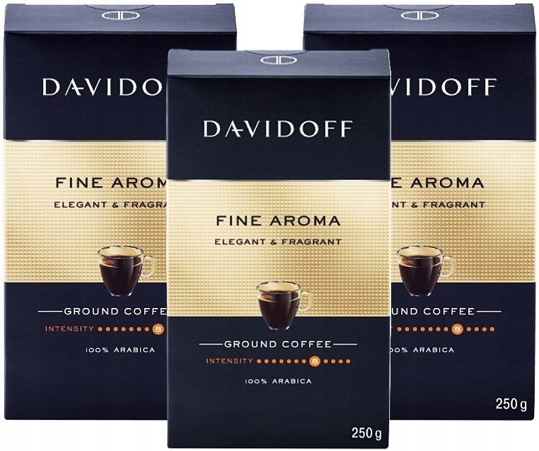 Levně Davidoff Fine Aroma 100% Arabica Mletá káva 3x250 g
