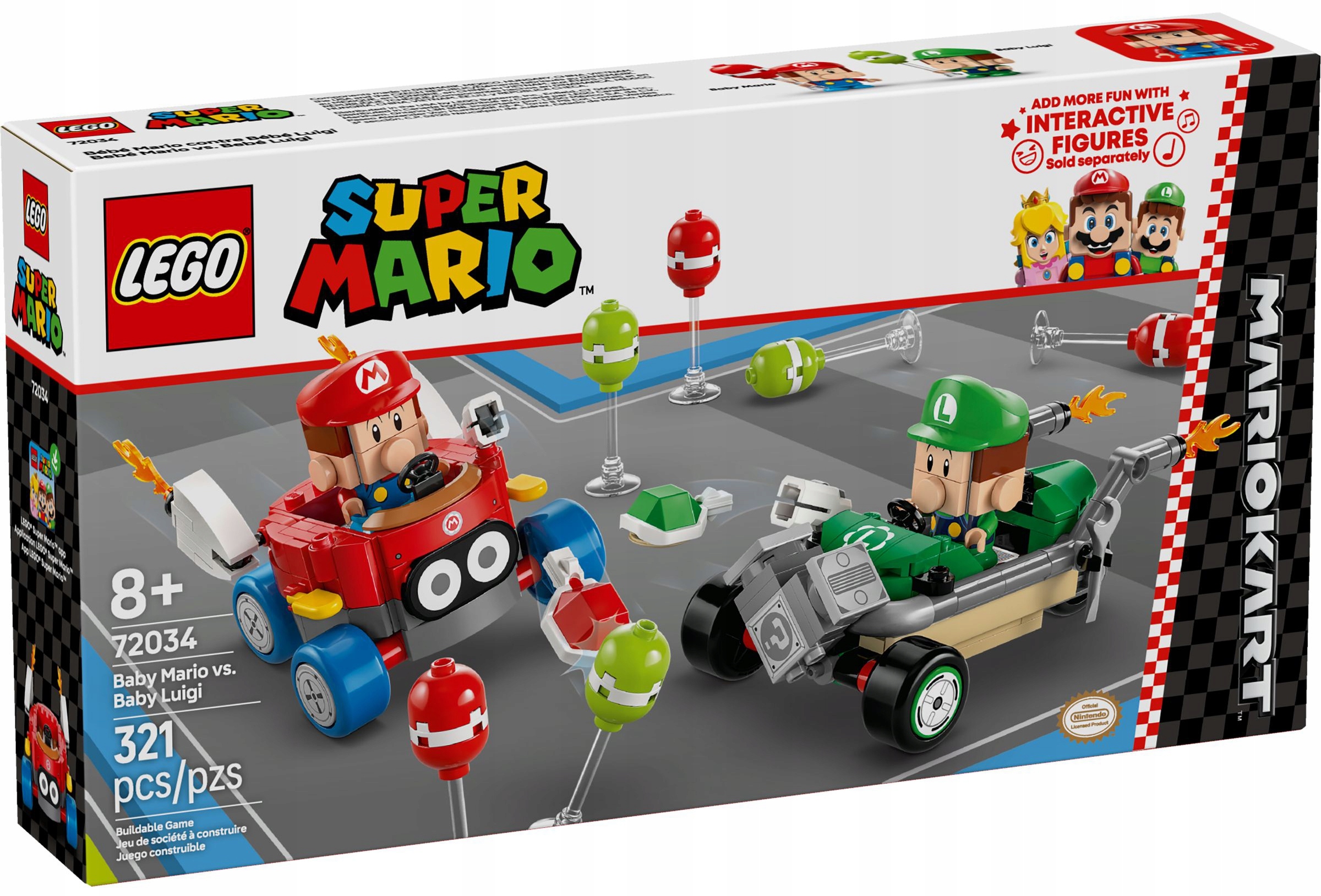 Lego Mario Mario Karty Baby Mario Versus Baby Luigi Sada 72034