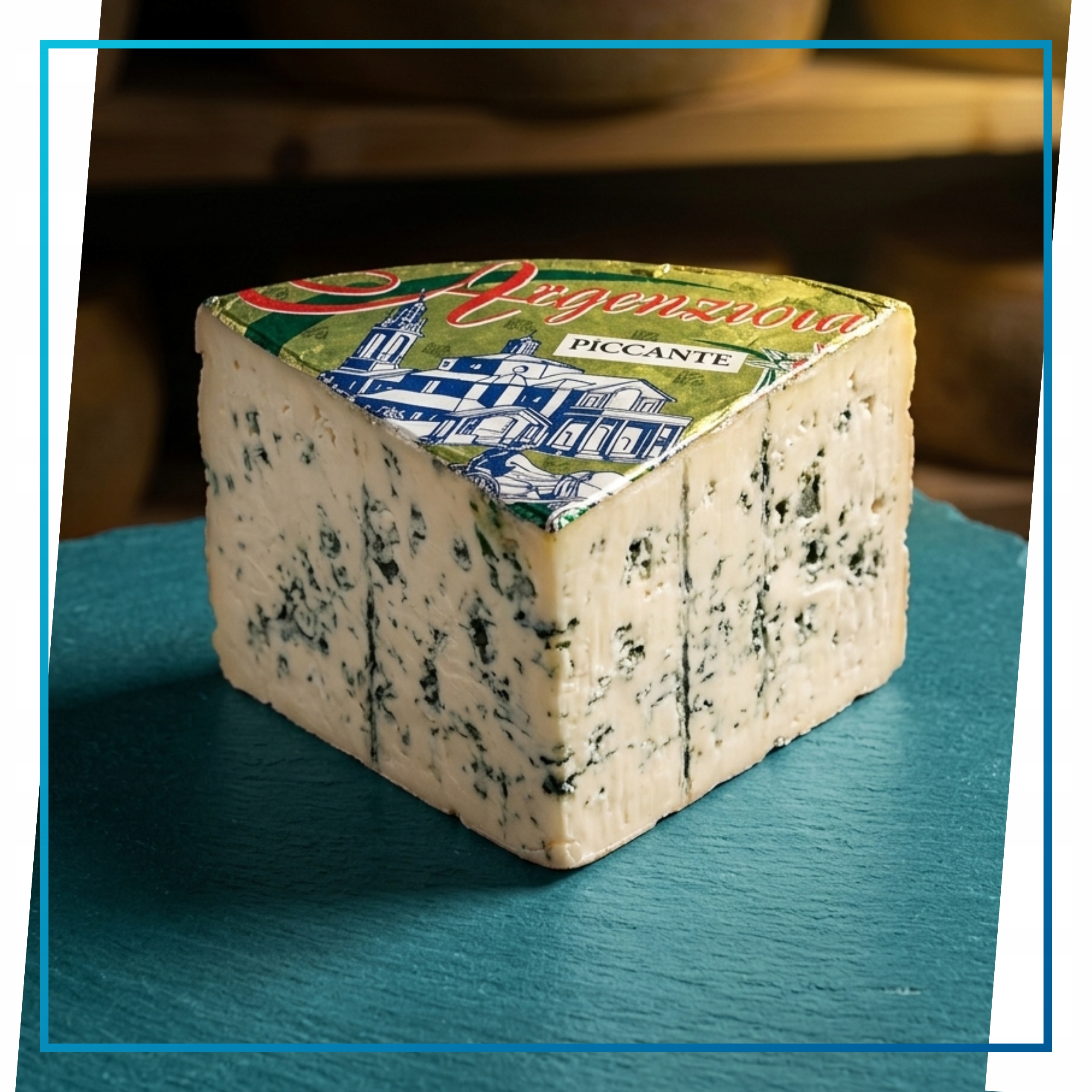 Włoski Ser Gorgonzola Piccante Dop Pikantny Lombardia 1kg Flomaro
