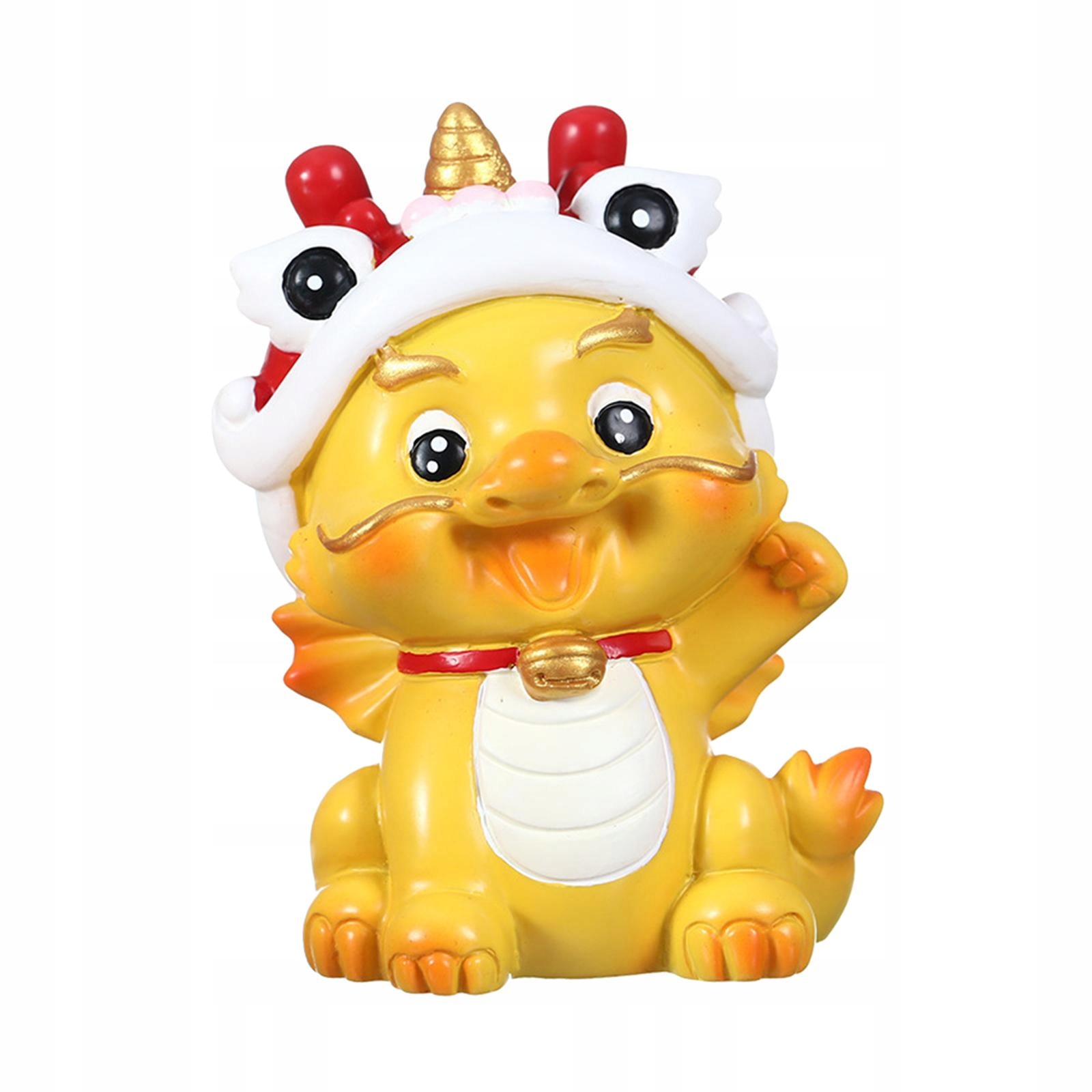 Mini Dragon Figurine Cute Table Sculpture for Bookshelf Living Room style A Marka bez marki