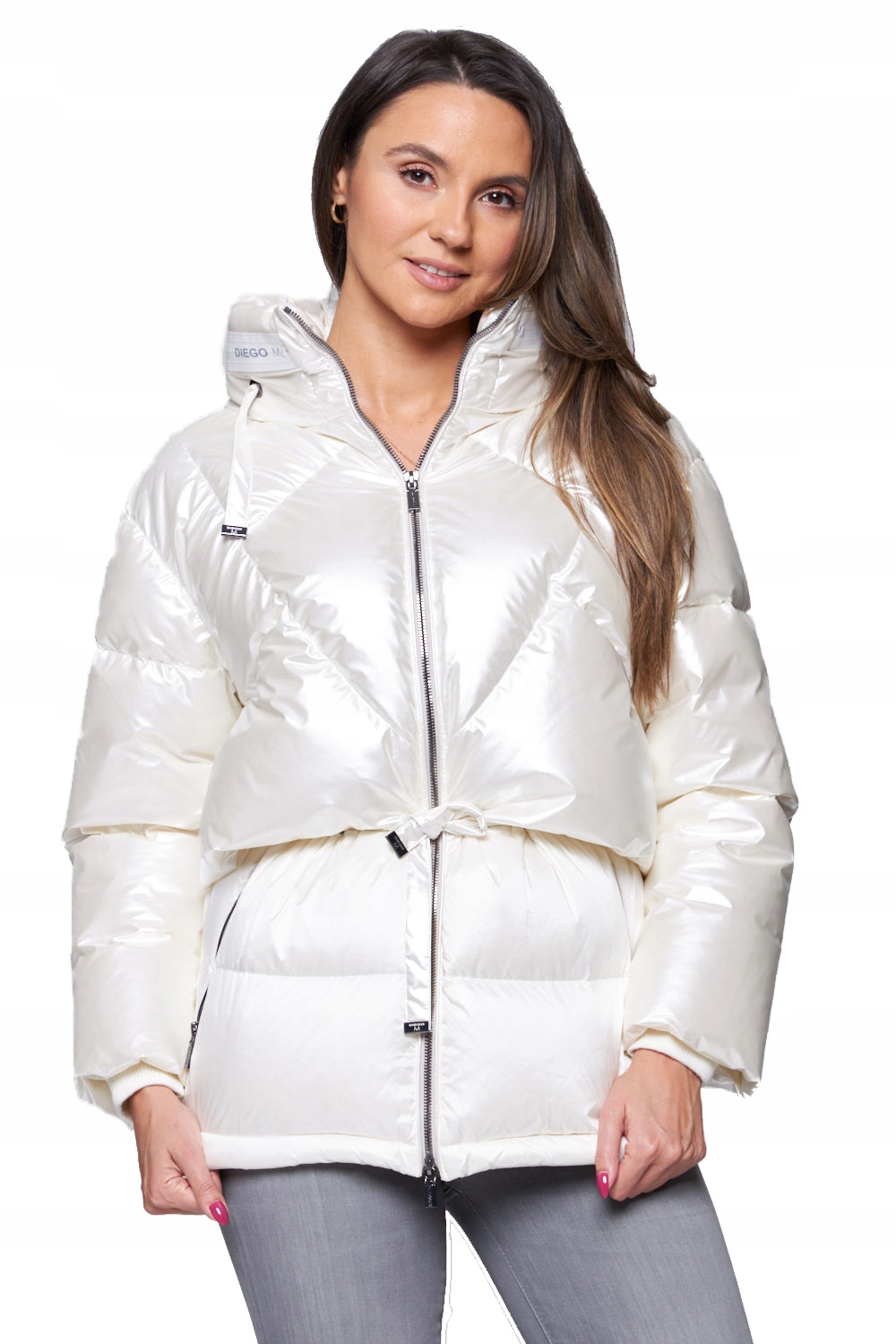 Diego M Ecru dámská péřová bunda 42EU 46IT