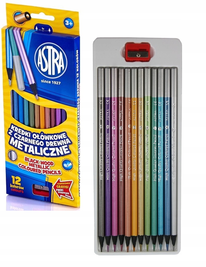 

Kredki Astra ołówkowe metaliczne