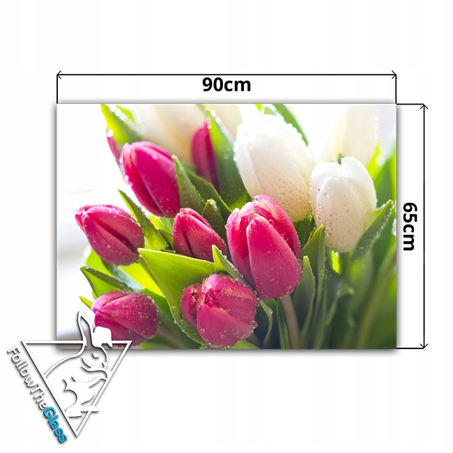dekor szkło panel hartowany HD 90x65 tulipan Typ dekor
