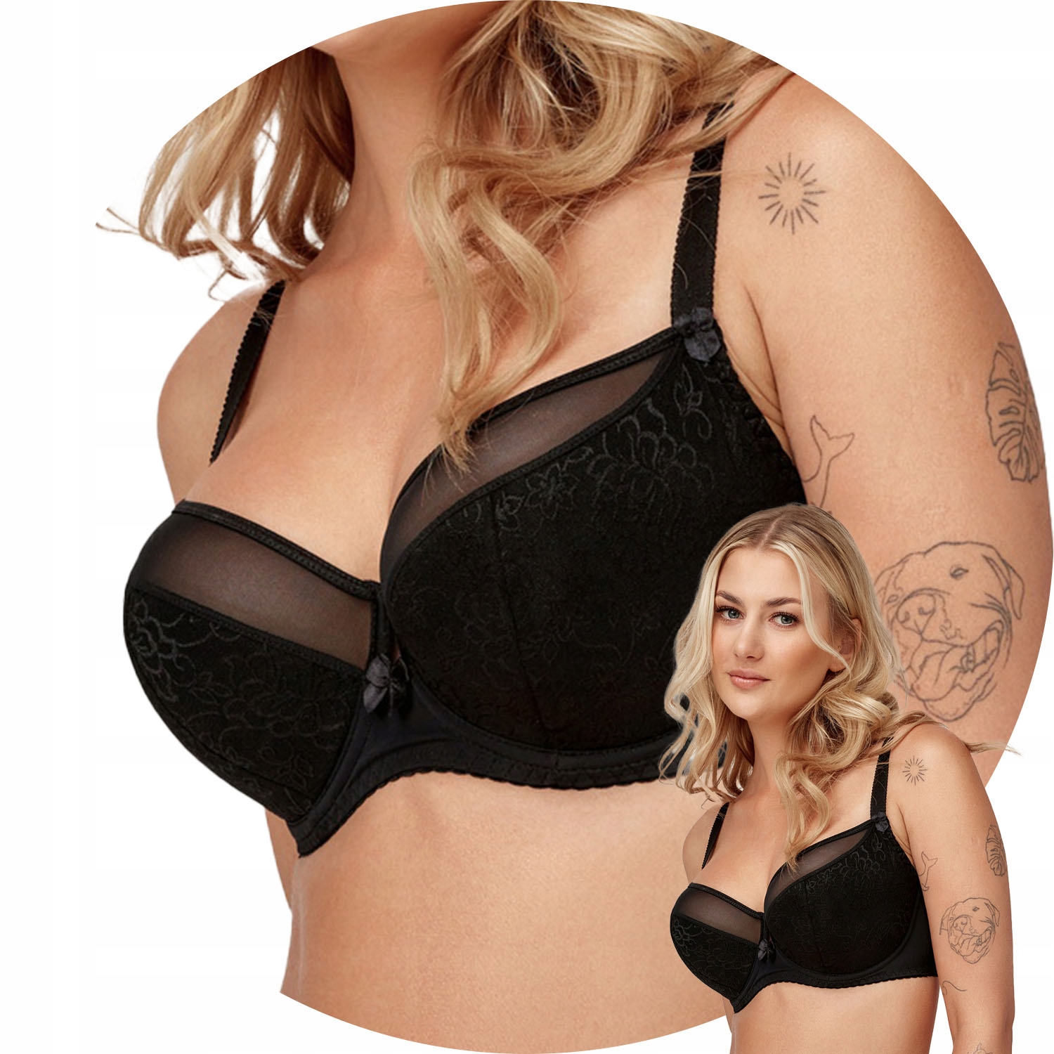 Azal Vanessa czarny 90C Biustonosz półusztywniany Semi Soft