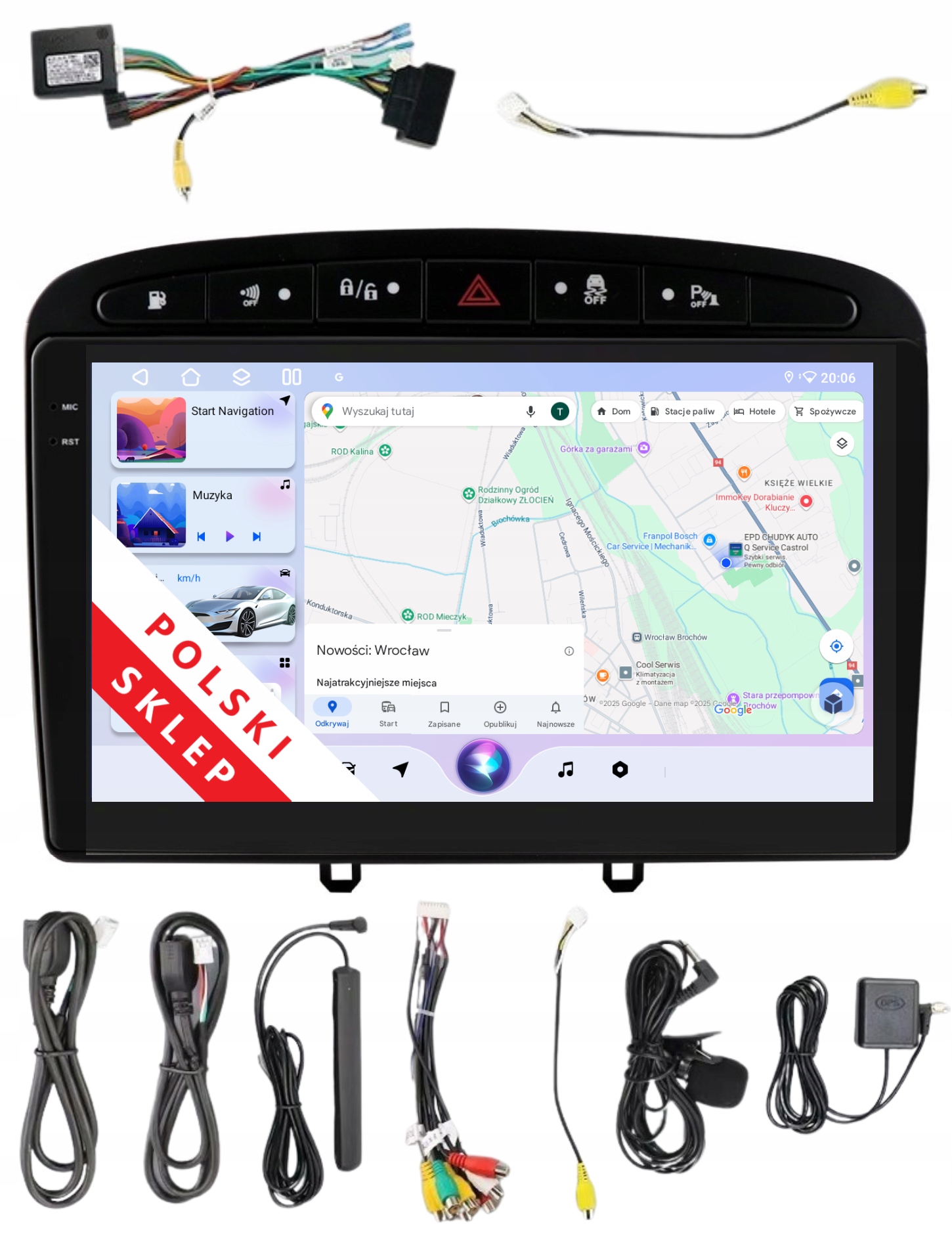 Navigace Radio Android Peugeot 308 308 Sw 308 CC Lte Carplay Dsp 6/128GB