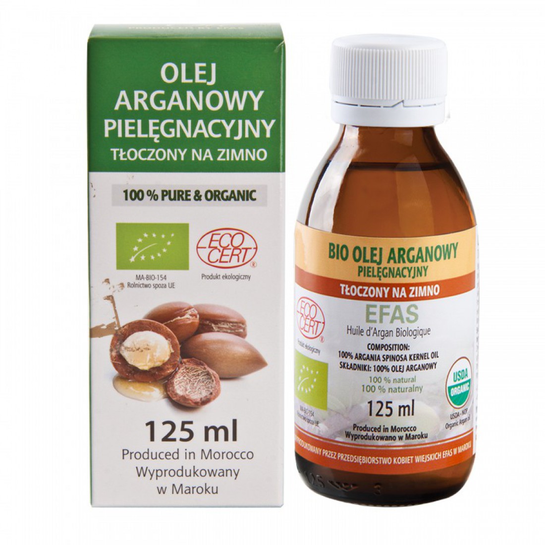 

Olej Arganowy 100% Z Maroka Ecocert W Szkle 125ml