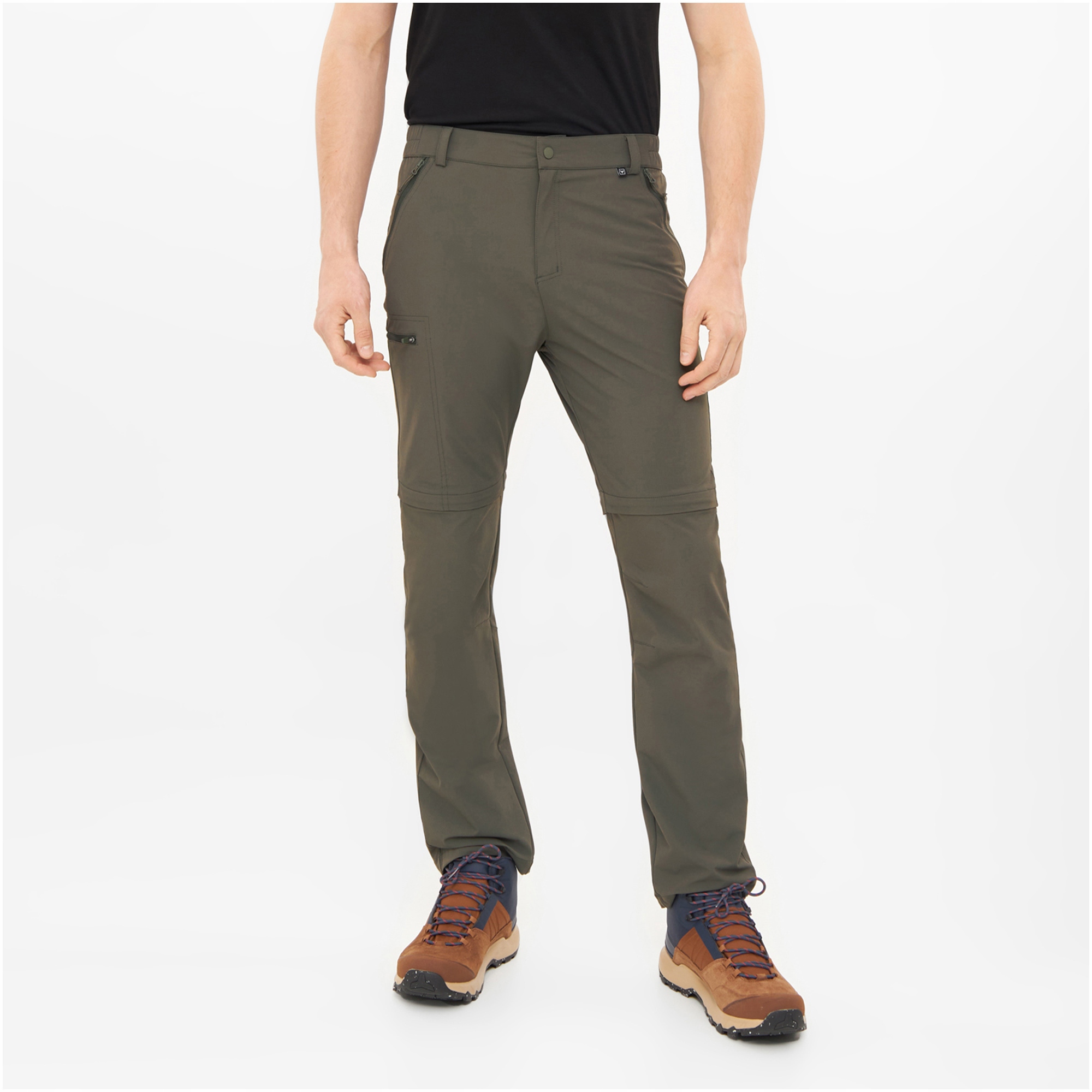 Pánské turistické kalhoty Viking Rocklyn 2 v 1 khaki velikost S