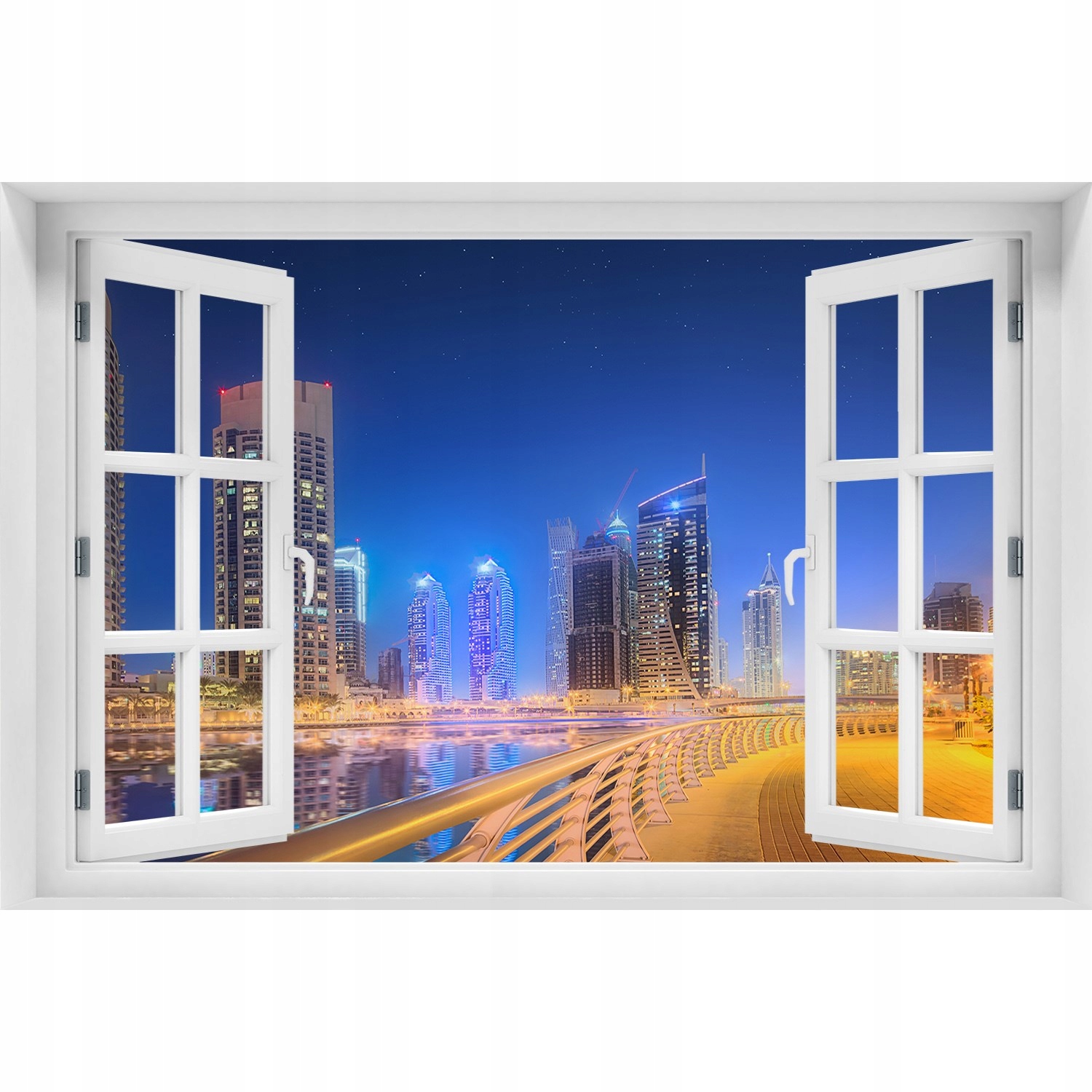 

Fotoobraz Naklejka ścienna 3D Okno Dubaj 120x80
