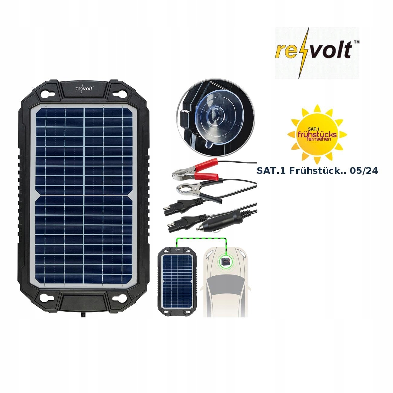 revolt Samochodowa ładowarka solarna 10 W — miniatura 2