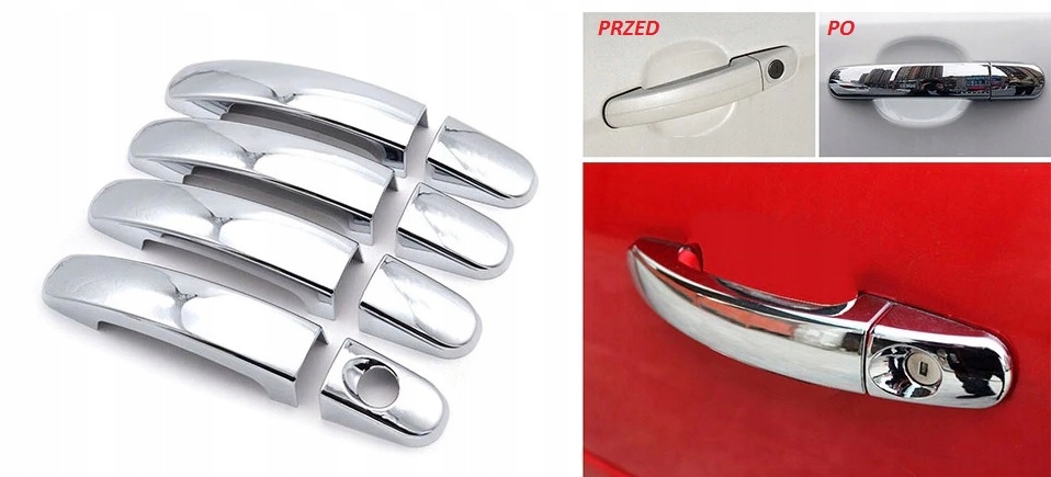Nakładki na klamki chrom Ford Kuga II 2 2013-2019 Numer katalogowy producenta K016-01