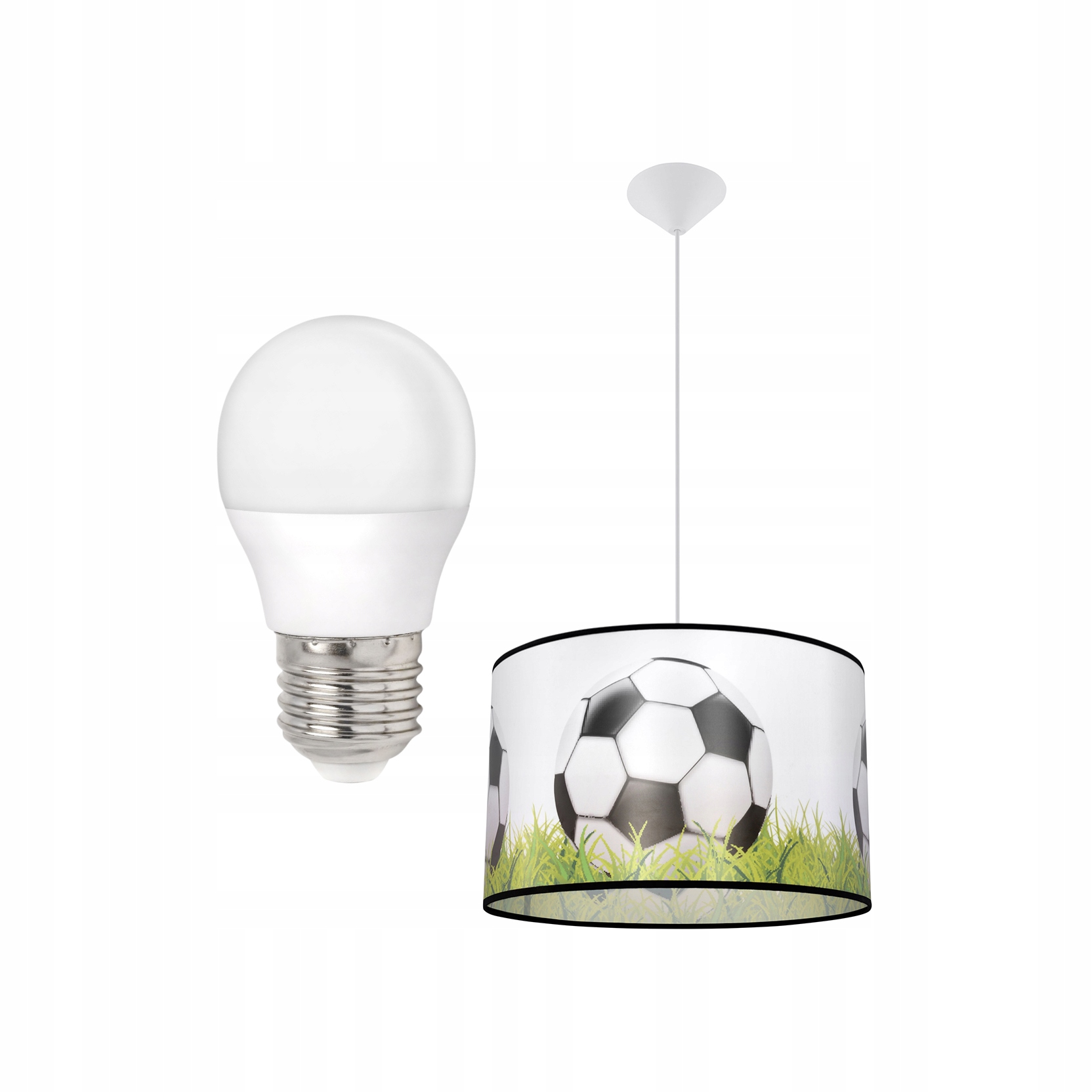 Lampa wisząca Orion 1 biały czarny zielony 14.399.29 Lumilo żarówka Led