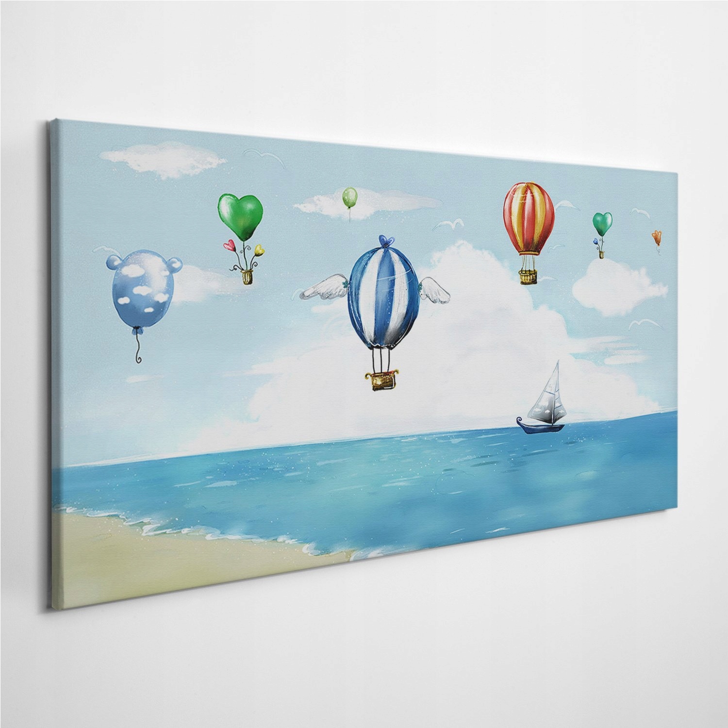 

Zdjęcie na foto-obrazie Morze Statek Balony 120x60