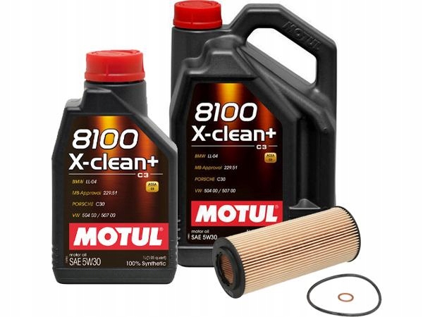 

Motul 8100 X-clean+ 5W30 6L+FILTR Oleju OE649/7