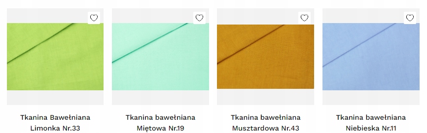 POSZEWKA JAŚIEK BAWEŁNA GŁADKA 40 KOLORÓW 50X90CM Szerokość produktu 90 cm