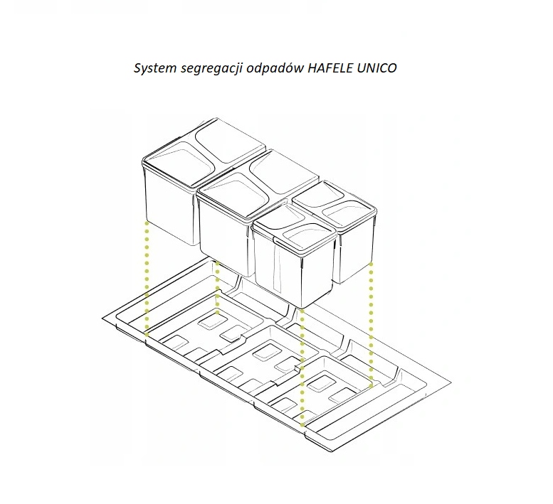 Sortownik na odpady HAFELE UNICO 90 2X15L + 2X7L Marka Hafele