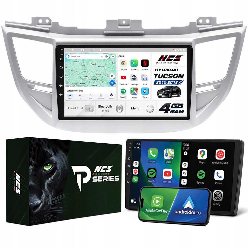 Radio Navigácia Android RS-305 Hyundai Tucson 2015-2018 4GB 9"