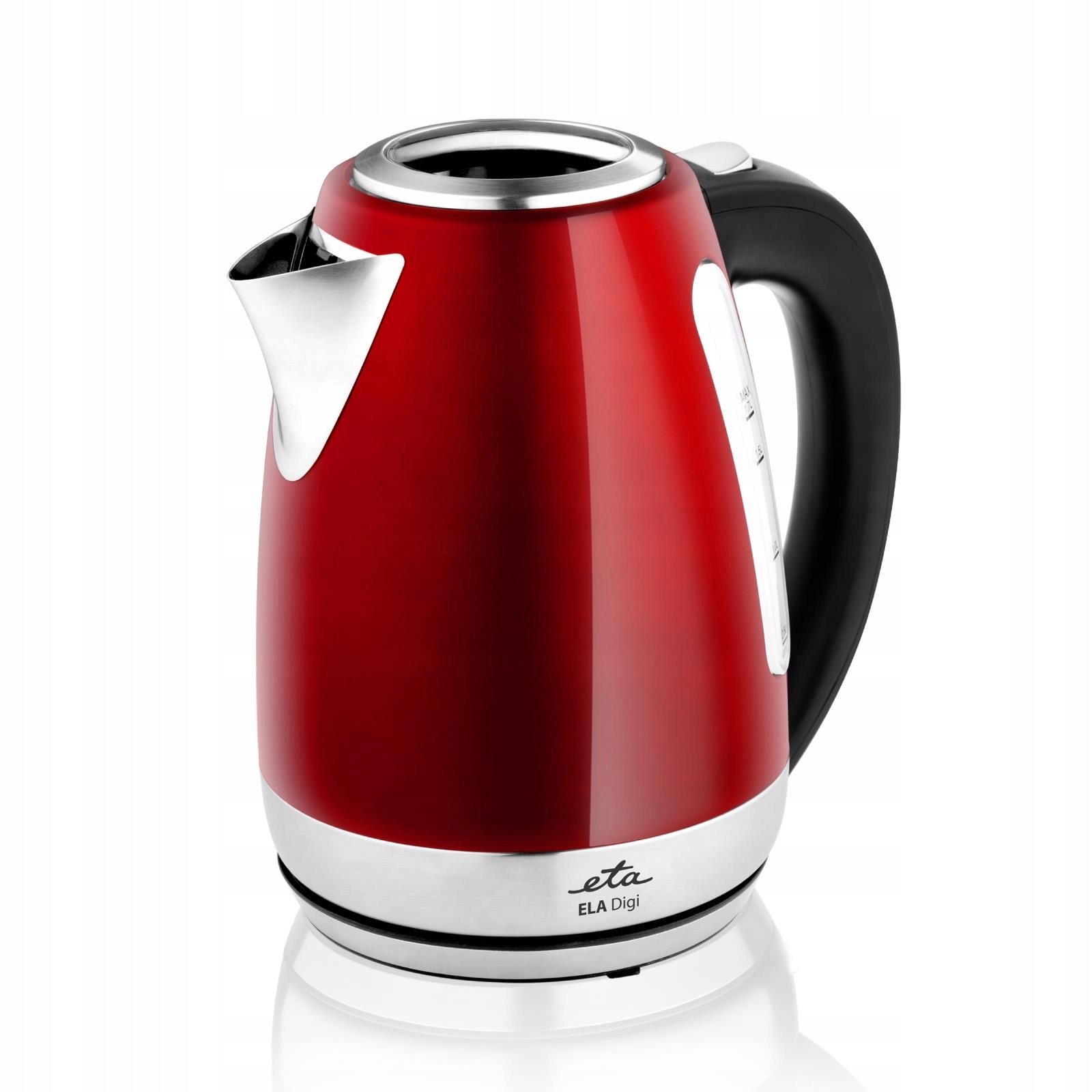 Czajnik elektryczny Eta Ela Digi [959890010] czerwony 2100W 1,7l stal