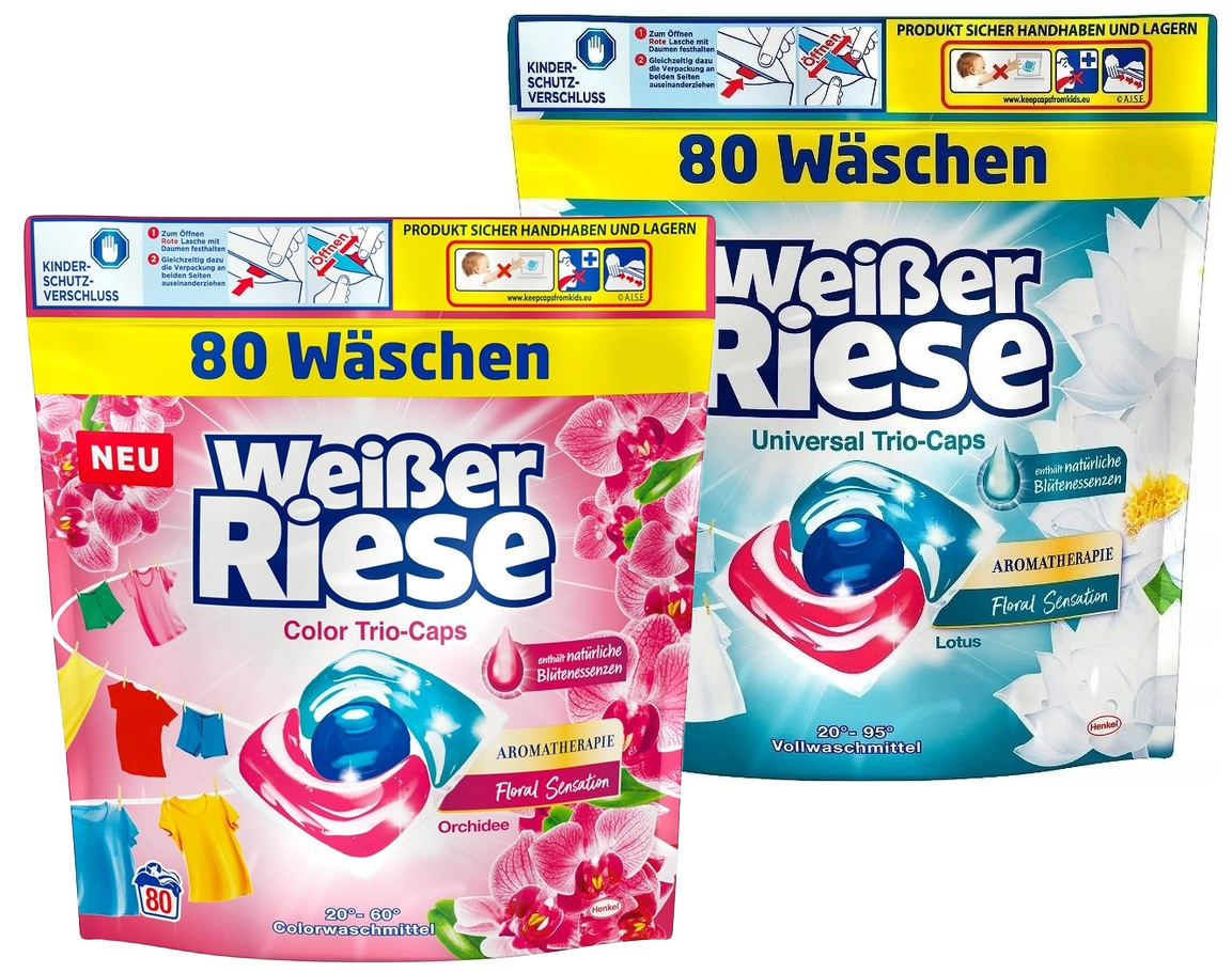 Levně Weiser Riese Color Kapsle na praní Orchidej a univerzální Lotus 2x80ks