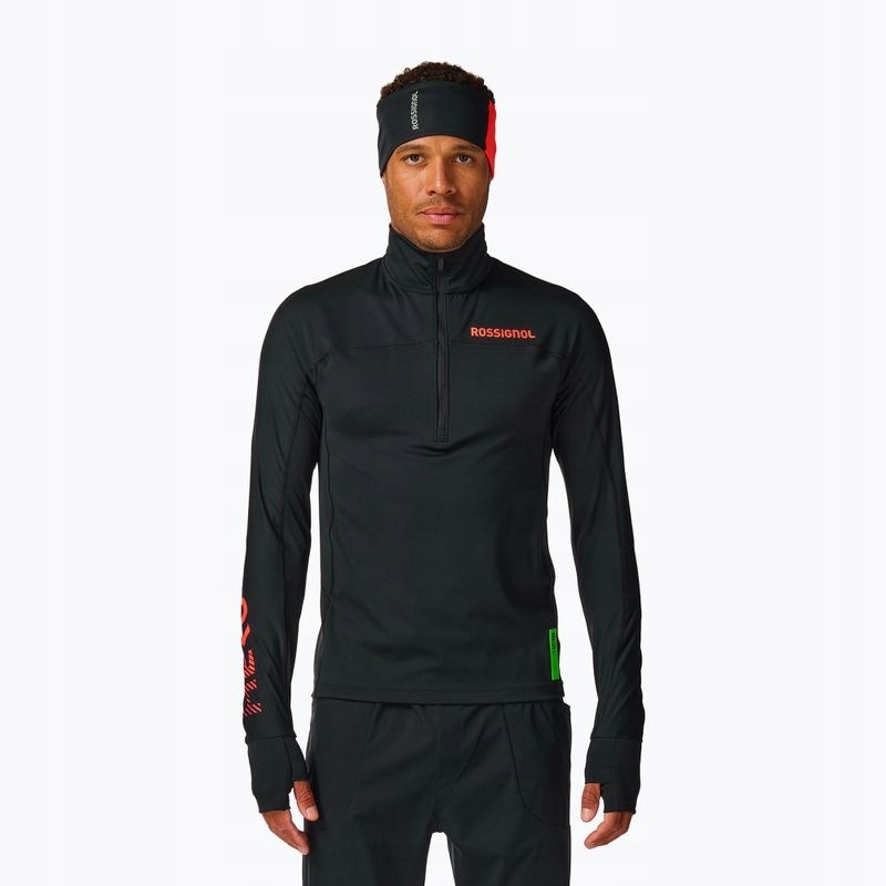 Bluza Narciarska Męska Rossignol Hero Half Zip First Layer Black 3XL