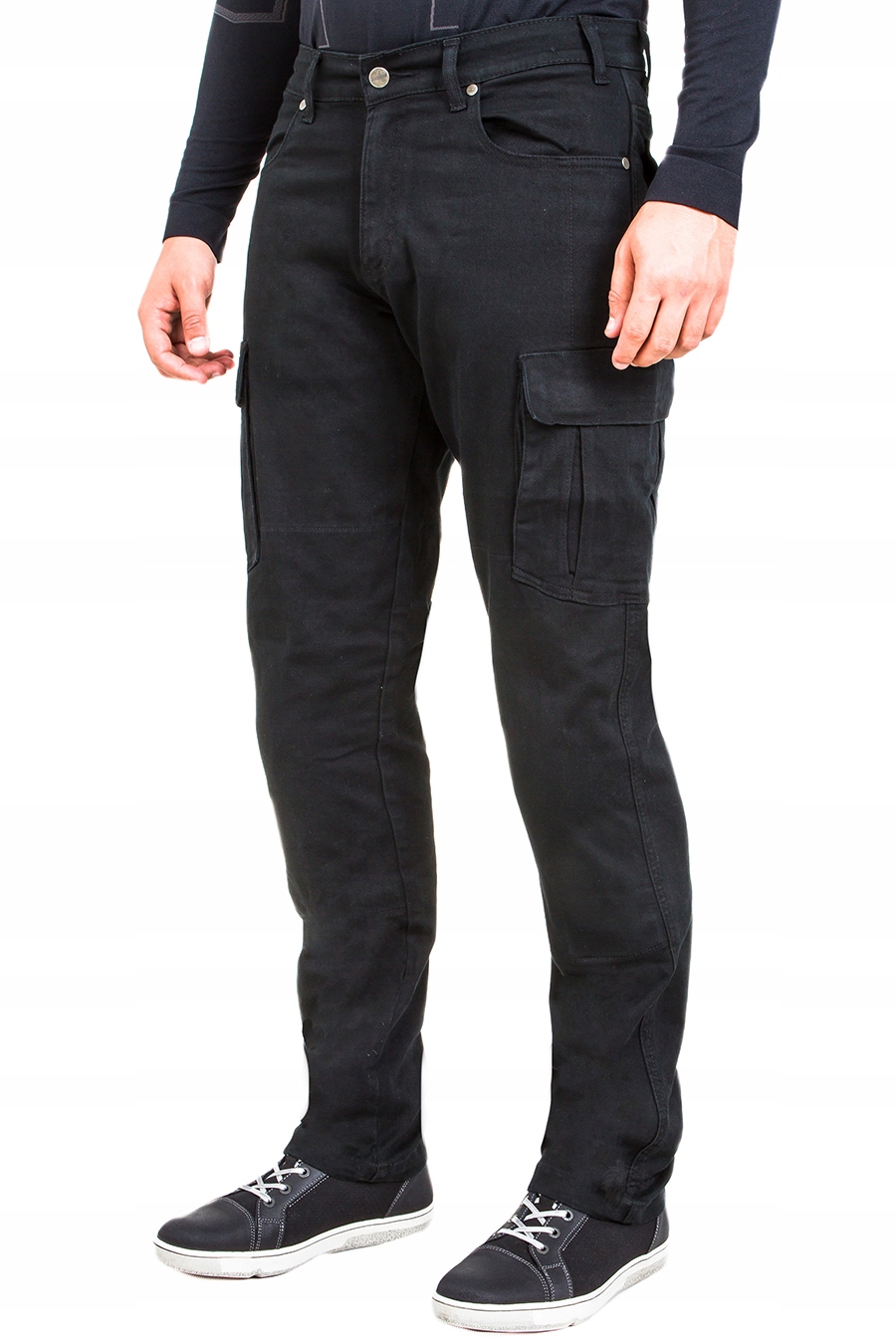 Motocyklové Nohavice Bojové Džínsové Ozone Shadow II Black W30L34 30/34