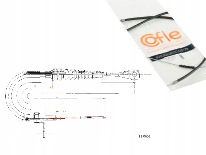 LINKA GAZU COFLE 11.0651 VW TRANSPORTER 79-92 COFLE