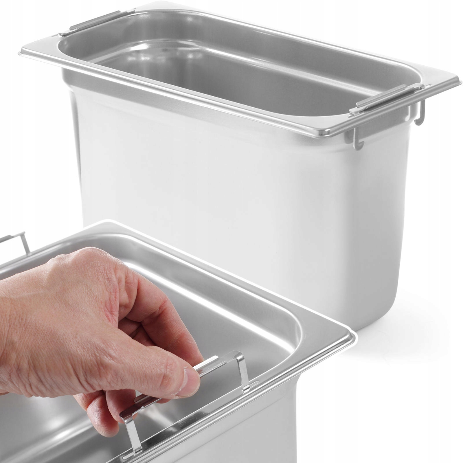 Nádoba Gn Ocelová Se Zatahovacími Úchyty Gn 1/3 H 20 CM Gastronomie Hendi