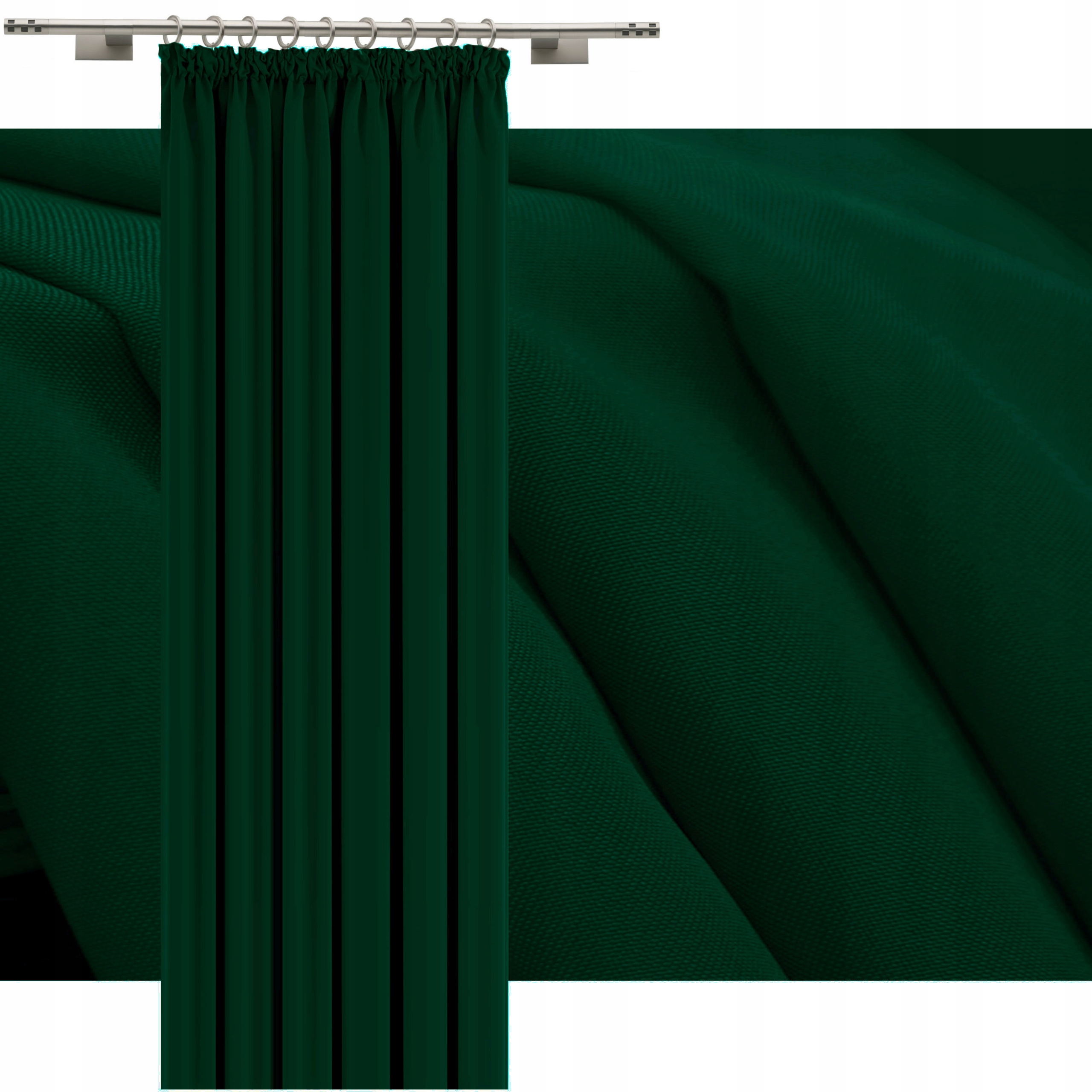 

Zasłona gotowa Heaven 140x250 Taśma zieleń butelko