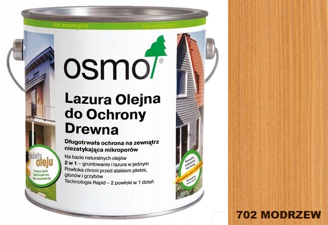 

Lazura Olejna Do Drewna 0,75 L 702 Modrzew Osmo