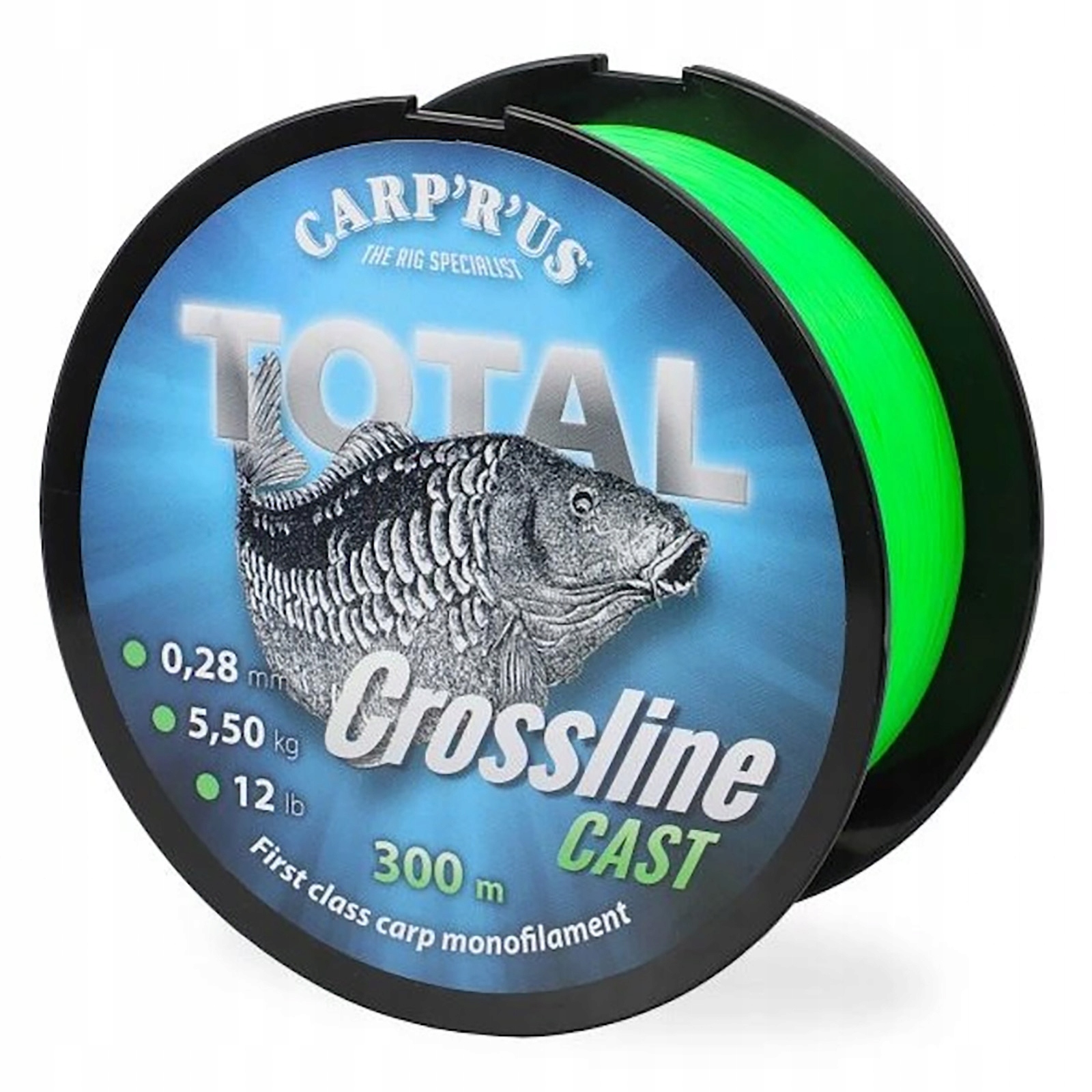 3x Żyłka Główna Wędkarska Karpiowa 0,35mm 20lb Total Crossline Carp'R'Us 50