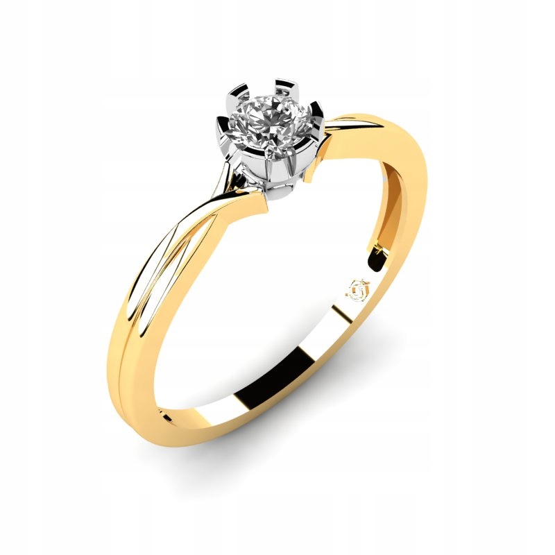 

Pierścionek Złoty Z Klasyczny Z Cyrkonią 4MM