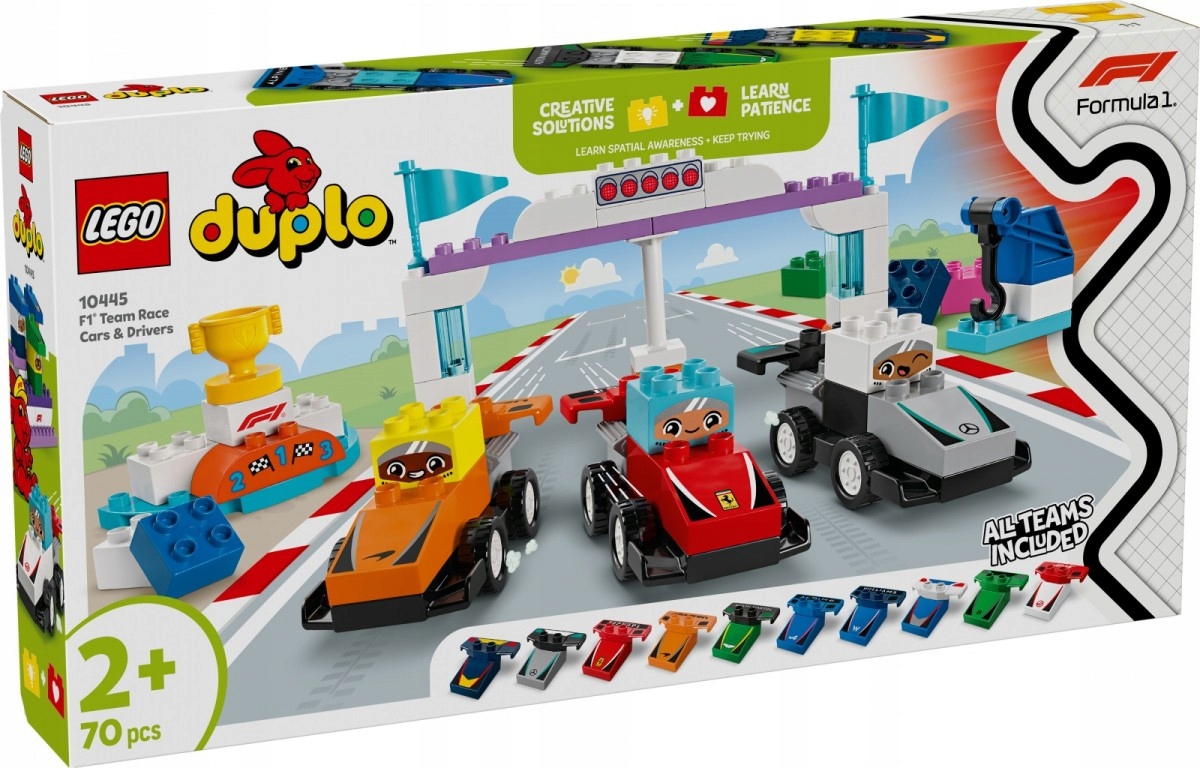 Lego Stavebnice Duplo 10445 Bolidy a řidiči F1
