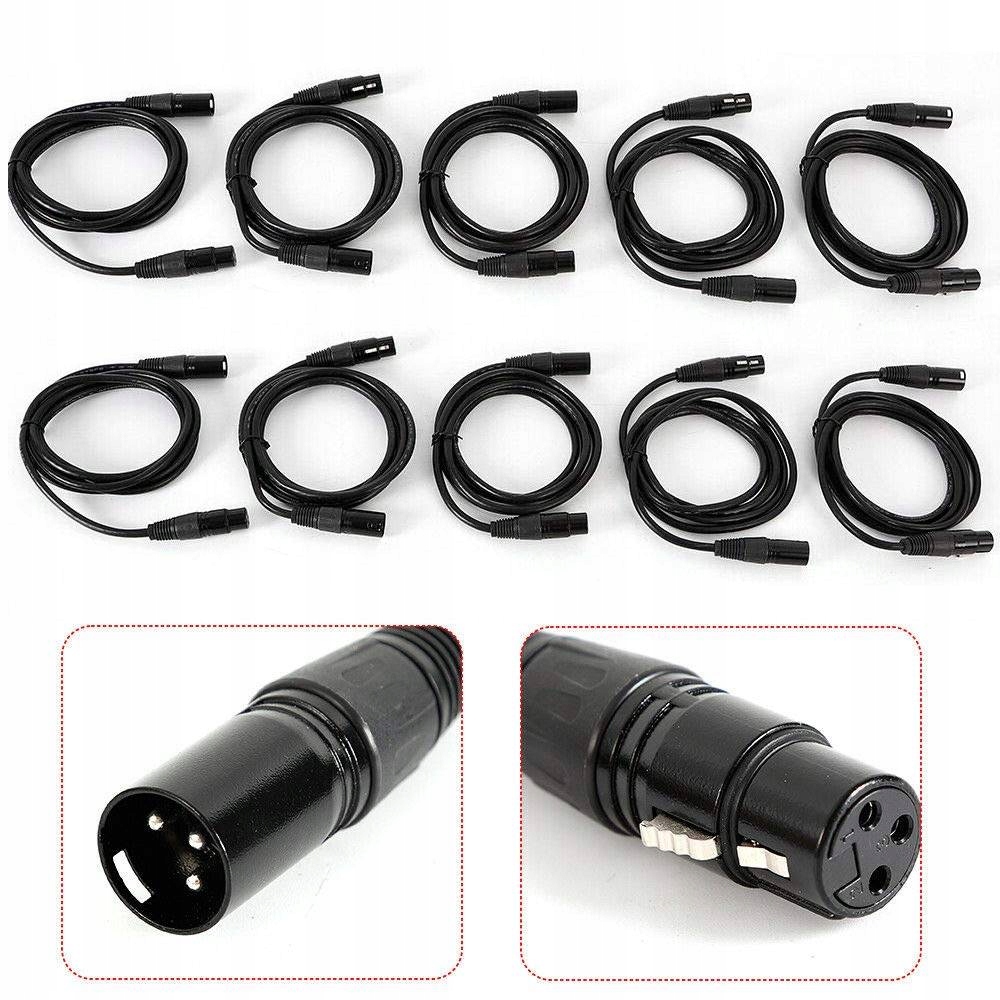 10 x signální kabel Xlr 3-pinový signálový kabel DMX512, kabel DMX
