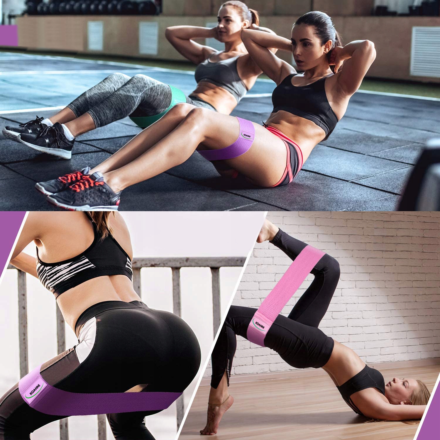 ZESTAW 3 GUMY OPOROWE TAŚMY MATERIAŁOWE DO ĆWICZEŃ Szerokość 80 mm