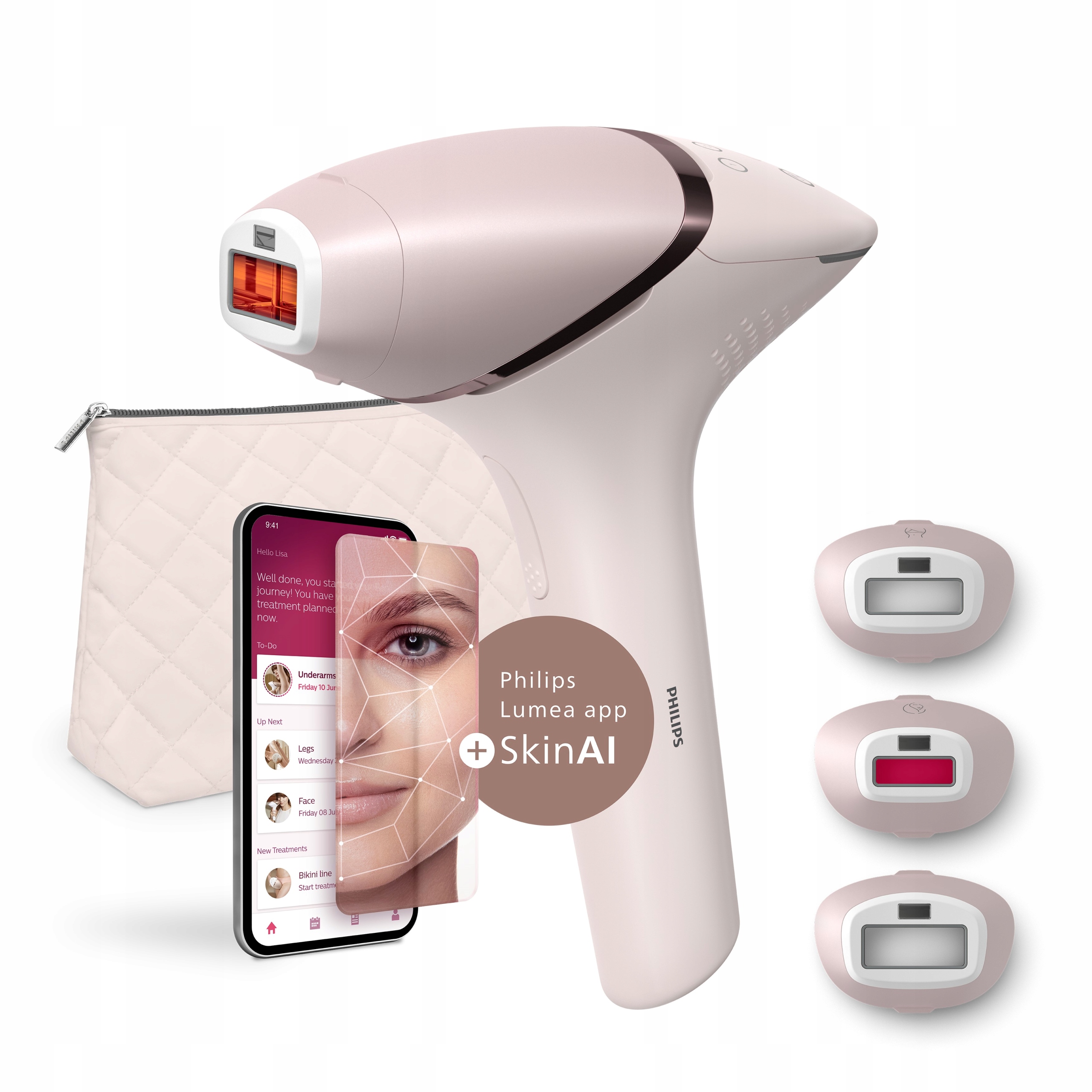 Depilator Ipl Philips Lumea 9900 SenseIQ SmartSkin 3 nasadki BRI953/02