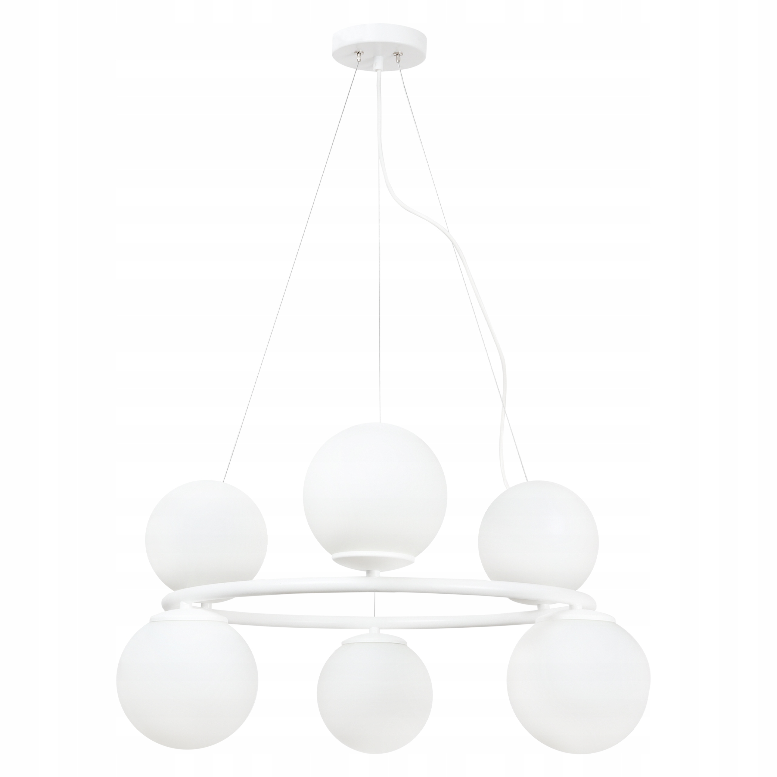 Závesná Stropná Lampa Biela Luster Ring Krúžok Loft Do Obývačky Jedálne