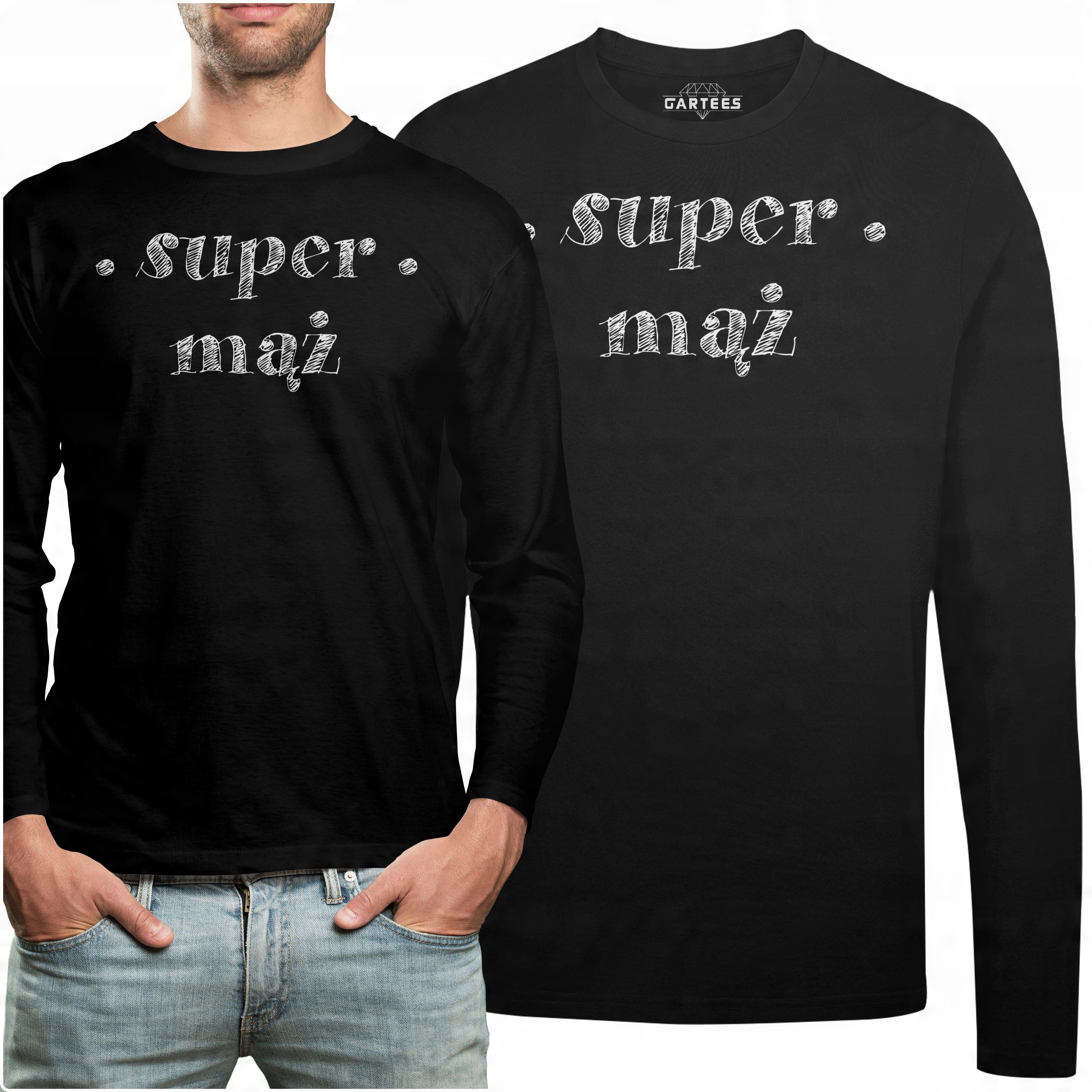

Koszulka Long Wyjątkowy Prezent Napis Super Mąż