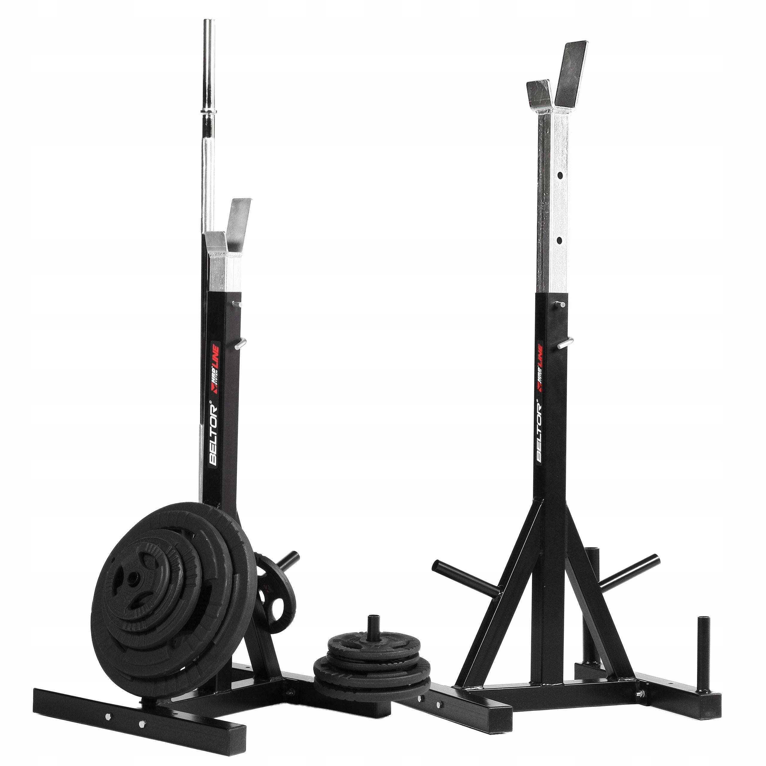 BELTOR ZESTAW ŁAWKA REGULOWANA TRENINGOWA CZERWONA + STOJAKI REGULOWANE Marka Beltor
