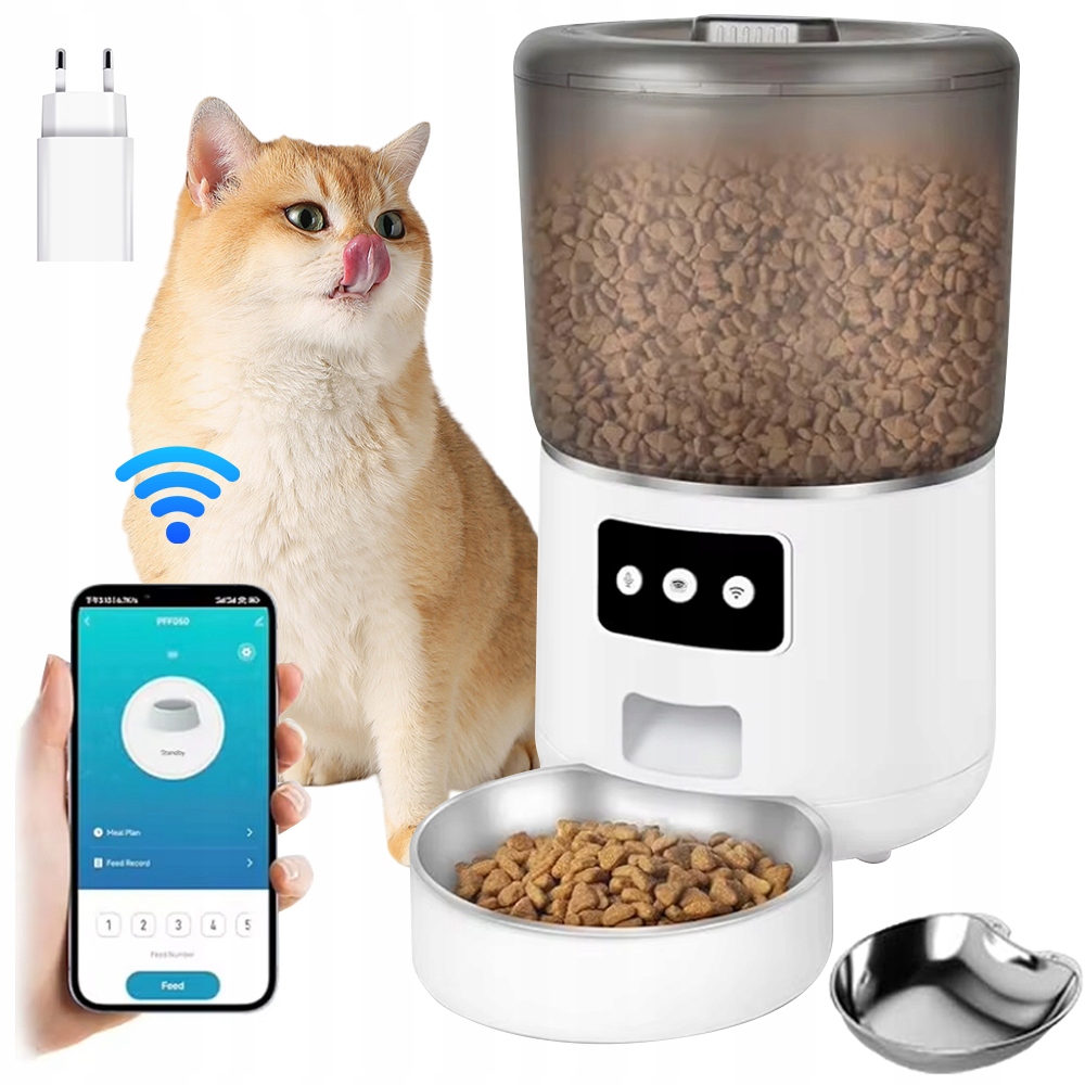 Levně Automatické Krmítko Pro Kočky A Psy Inteligence Wi-fi Zdravá Strava