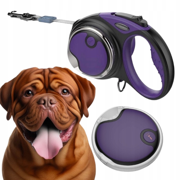 Levně Vodítko Pro Psa automatická Svinovací páska 5 m do 50 kg Dogness XL Led Svítilna