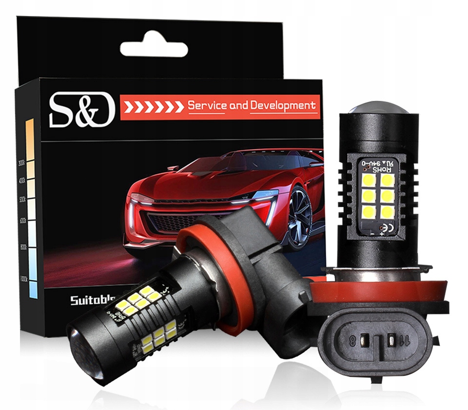 Led Žárovky S&d H11 360° Mini 80W 4000LM Canbus