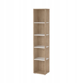 Regał biurowy narożny jackson hickory biały mat 41 x 34 x 205 cm Sign