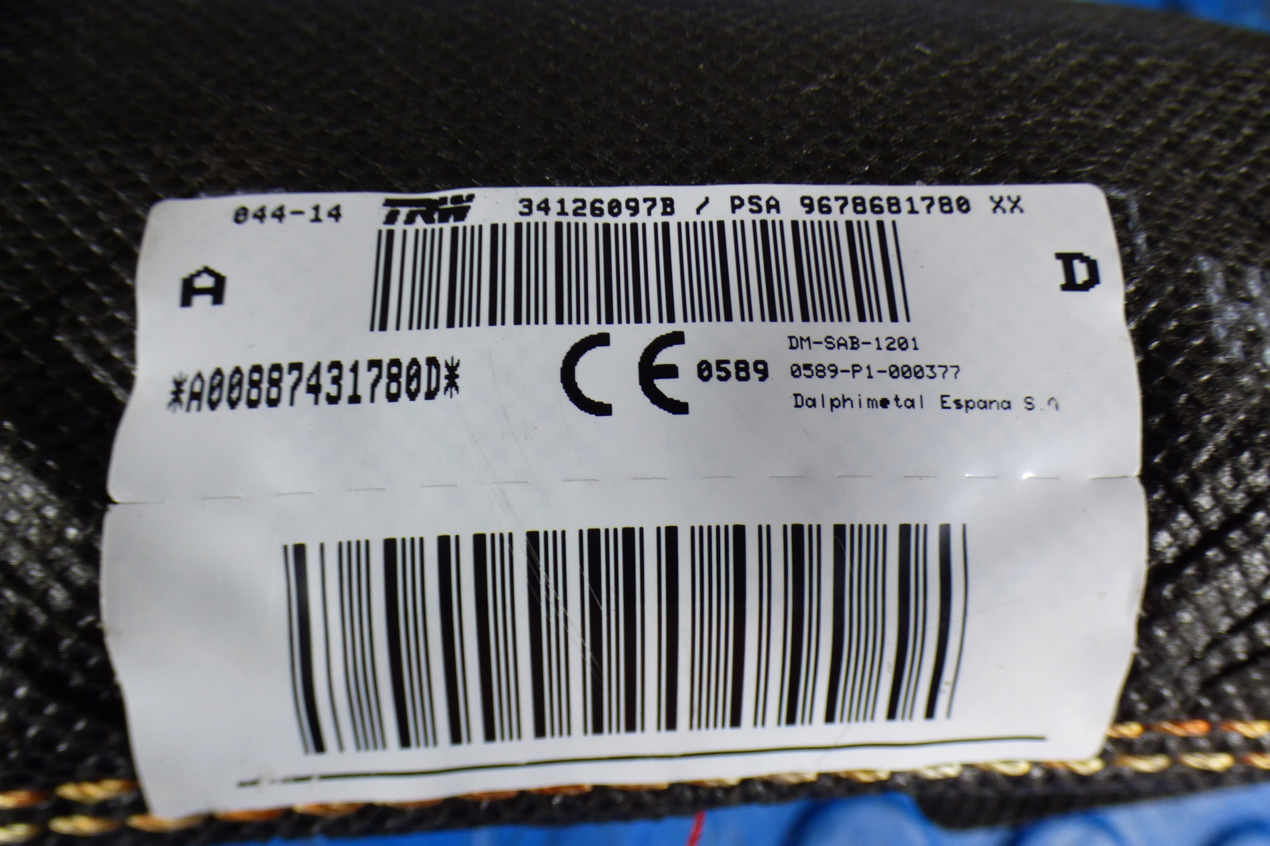 Airbag AIRBAG SITZ links rechts stbdb CITROEN C4 PICASSO II