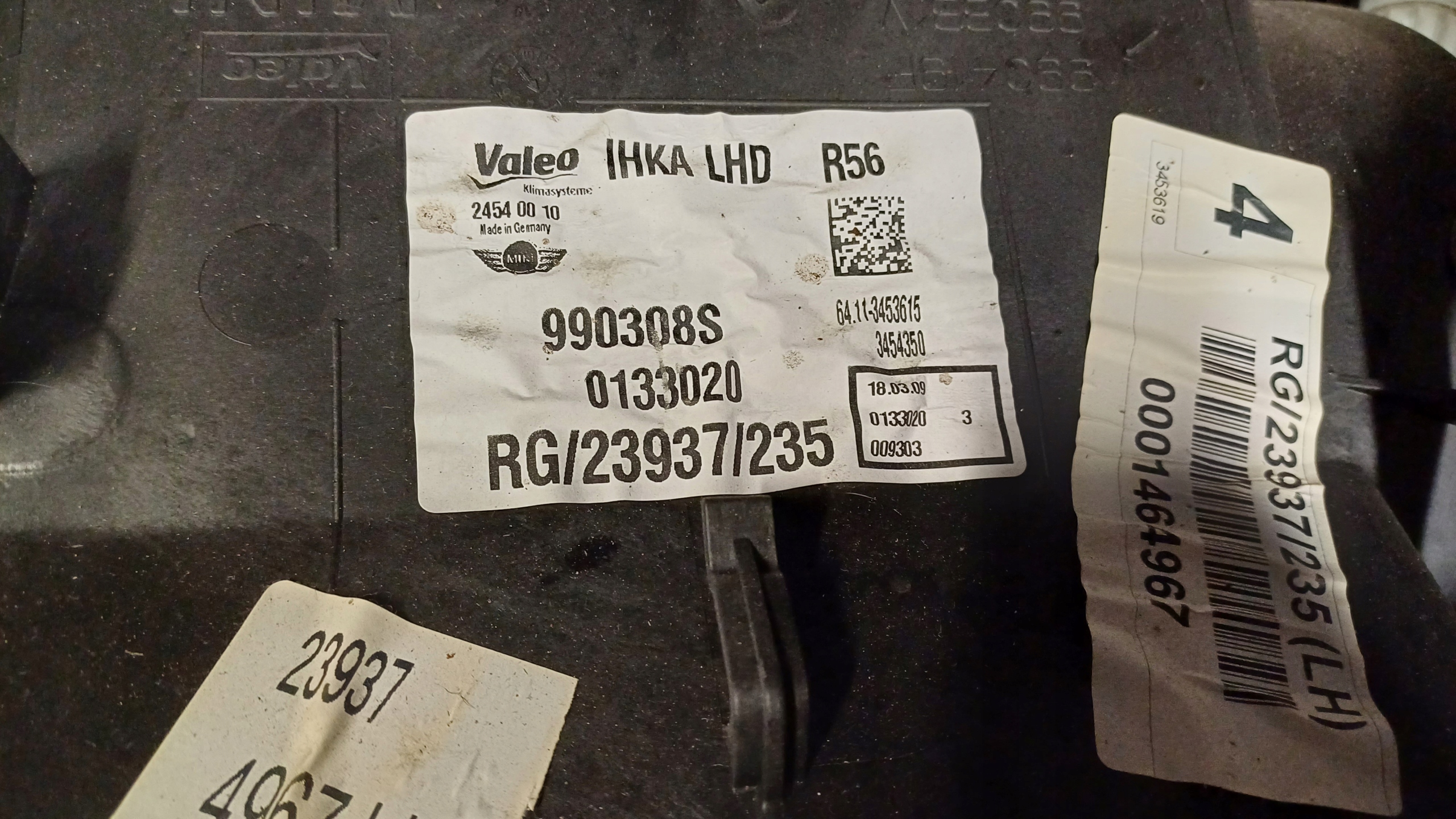 MINI COOPER R56 радиатор отопителя европа 3453615