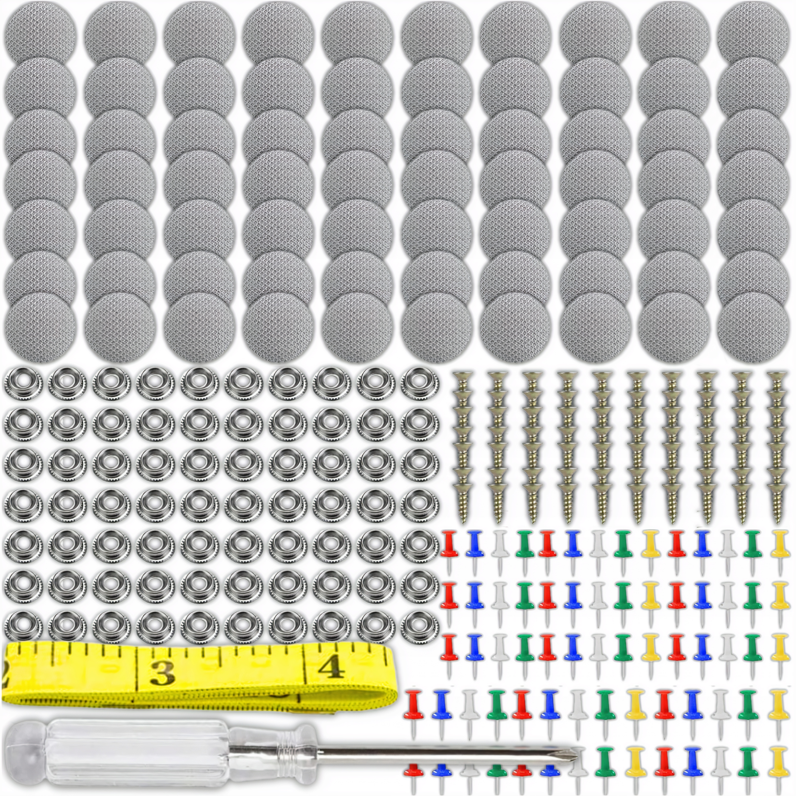 ZESTAW NAPRAWCZY DO PODSUFITKI SAMOCHODOWEJ 70 el. + ŚRUBOKRĘT, CENTYMETR Numer katalogowy części zestaw do naprawy podsufitki