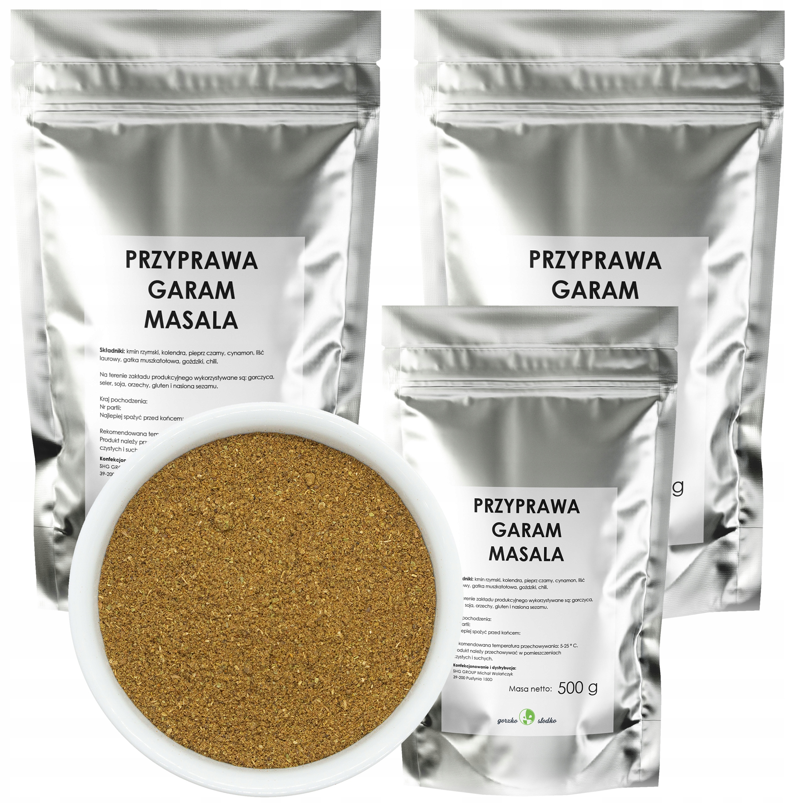 Garam Masala 2,5 kg przyprawa indyjska bez soli mieszanka Gorzko Słodko